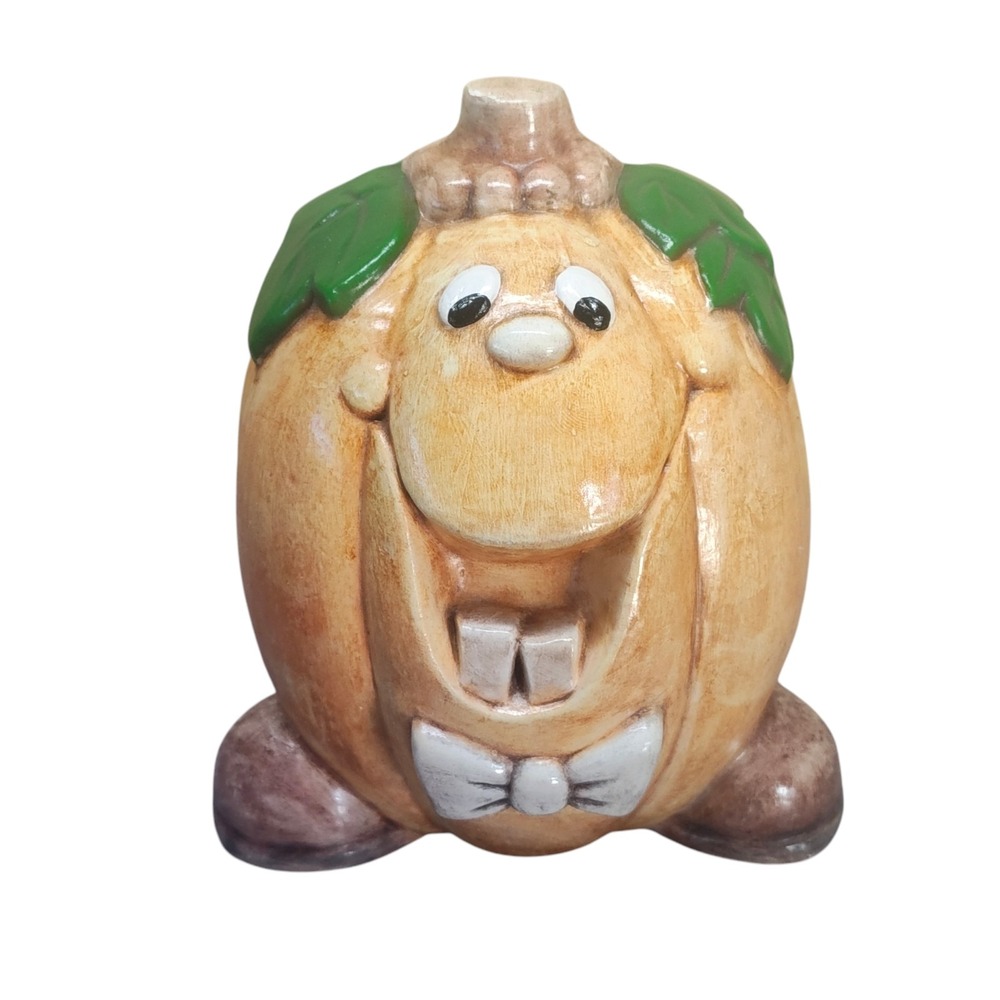 Vintage‎ Ceramic Painted Pumpkin Halloween Decor